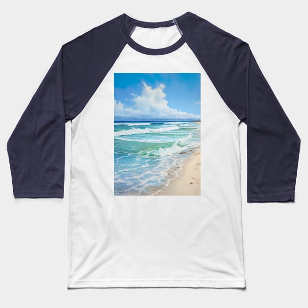 Minimalistic water color painting of ocean-2  ! Baseball T-Shirt by UmagineArts